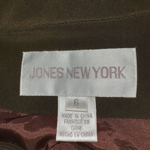 Vintage Jones New York 3 piece suit Green 100% Silk Skirt& Jacket 12 Skirt 6 - Picture 4 of 11